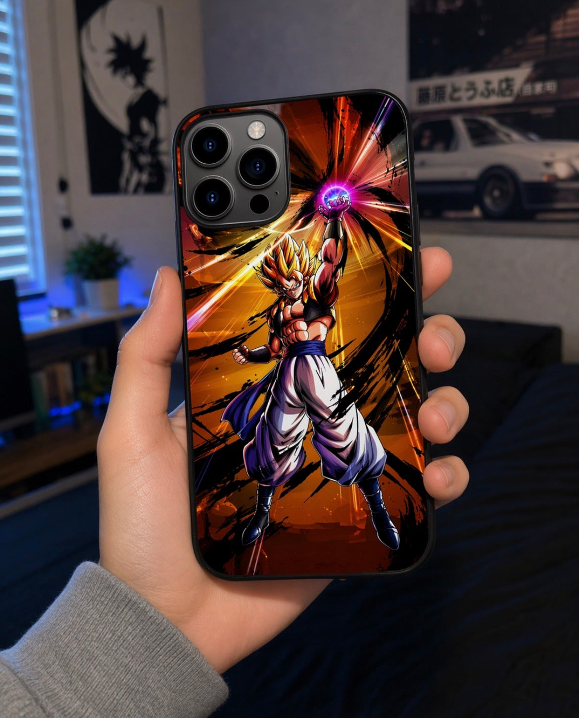 Anime Energy Warrior Phone Case – Bold Power Design
